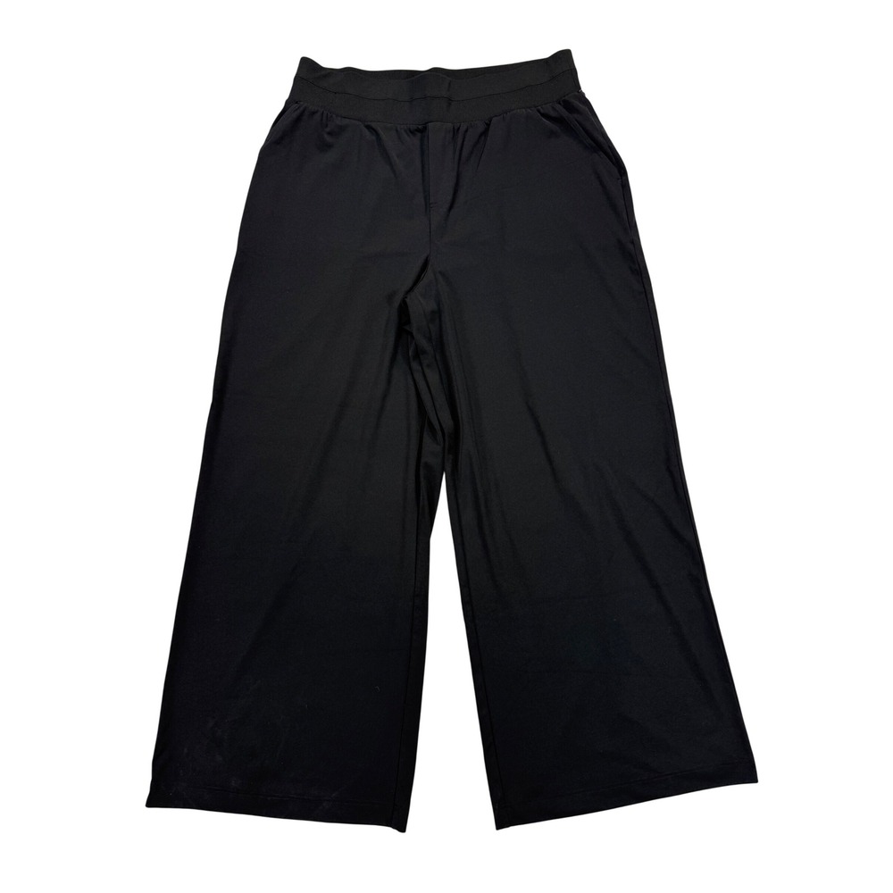 Lou & Grey Wide Leg Pants Womens XL Black New Nylon Spandex Stretch Comfort